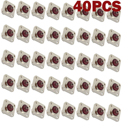 2X UHF Female Jack SO239 Panel Chassis Mount Coax Cable Connectors