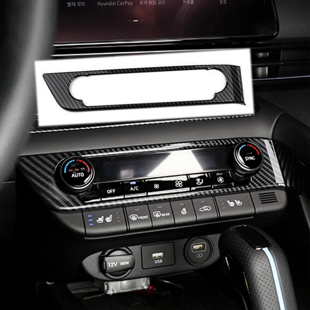 Carbon Fiber ABS Air Conditioner Button Cover Trim for Hyundai Elantra N (2021–2023)