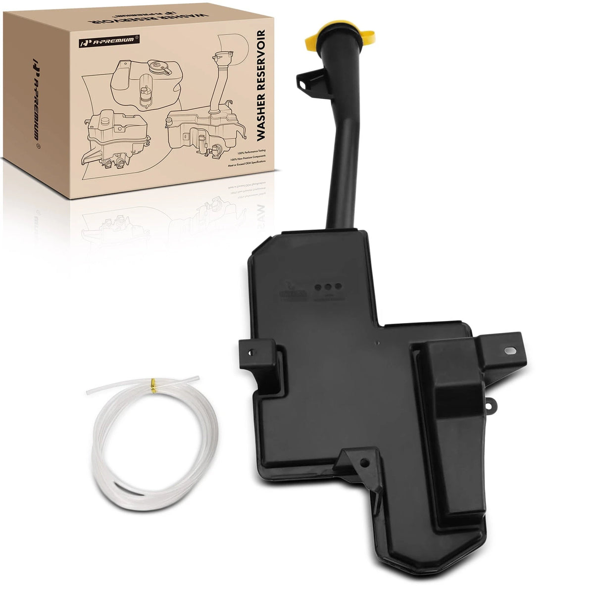 Windshield Washer Reservoir with Pump & Cap for Honda (76841TG7A01PFM, 76841TG7A02PFM, HO1288236)