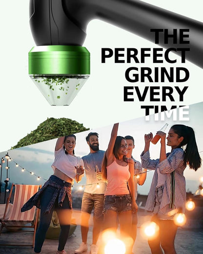 Electric Herb Grinder for Portable Use (2g, USB Rechargeable, Black)