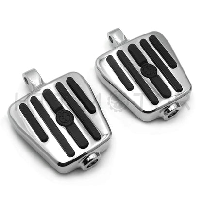 Chrome Rubber Footpegs for Suzuki Boulevard Intruder S83 VS1400 VZ800 (1997–2004)