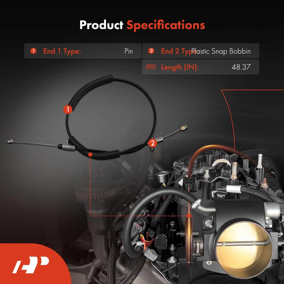 Carburetor Accelerator Cable for Ford Crown Victoria Lincoln (2000–2011) 4W7Z9A758AA, CA9027