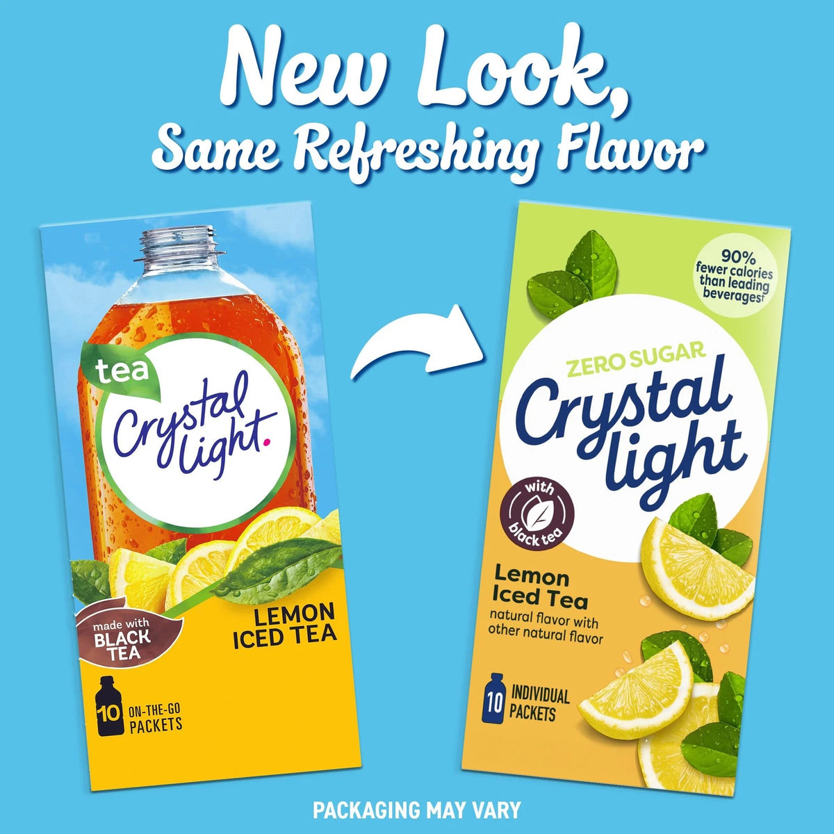 Pack of 12 Crystal Light Lemon Iced Tea Naturally Flavored (0.7 oz)