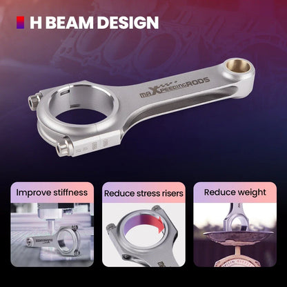 Racing Connecting Rods + ARP2000 Bolts for Audi VW V6 2.6L 2.8L 2.7T (1990–2005)