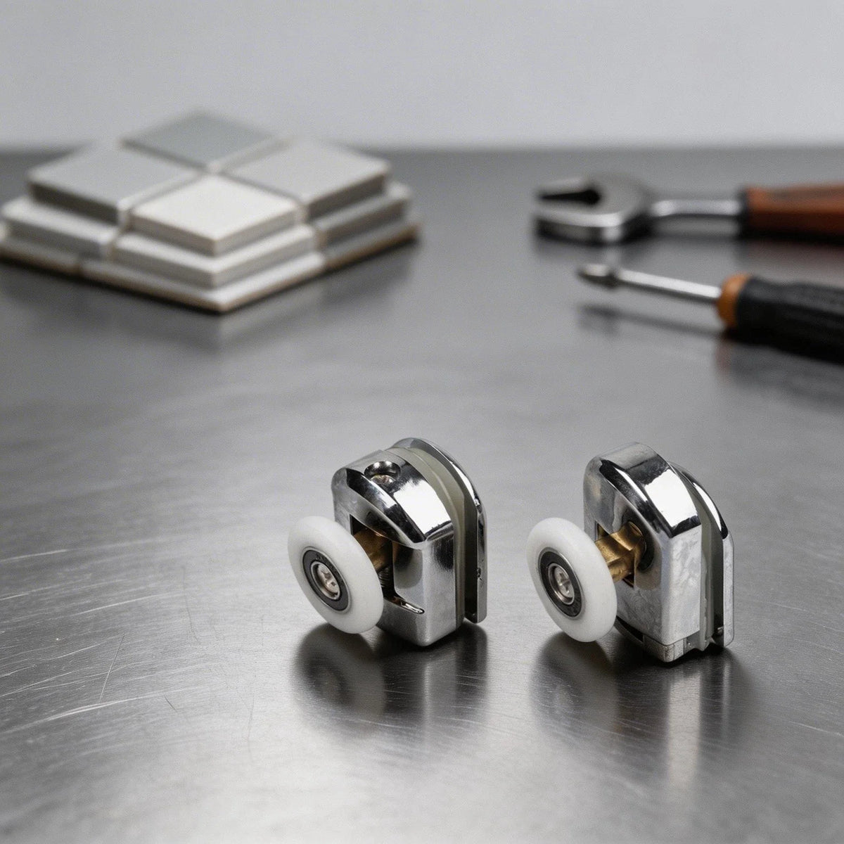 4X Zinc Alloy Shower Door Rollers for Home Tool (25mm Wheel)