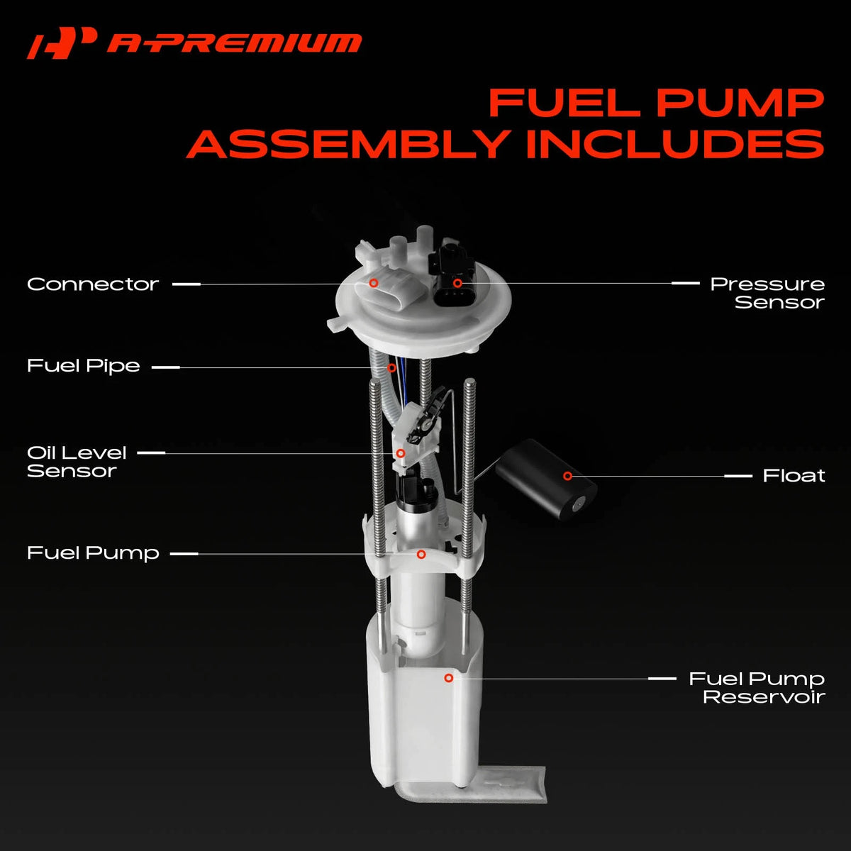 Fuel Pump Module Assembly for Chevy Suburban 1500 (E3706M, MU1474, FG0815)