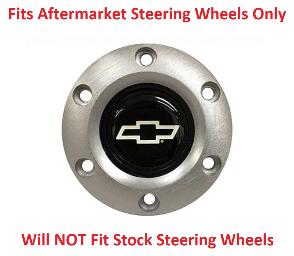 Brushed Horn Button 6 Hole Replacement for Chevrolet Corvette (2005–2019)