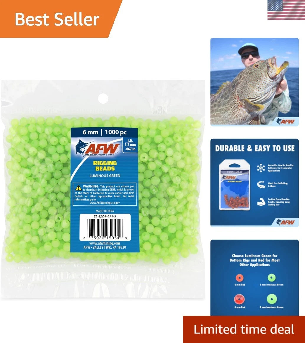6mm Luminous Green Fishing Beads for All Anglers