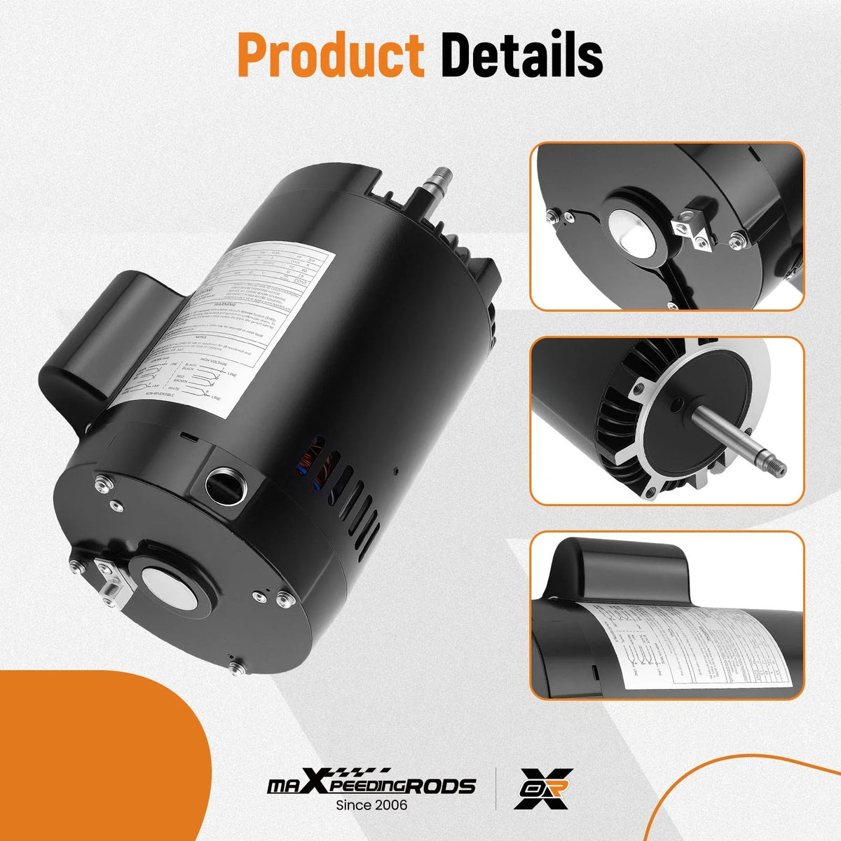 3450RPM Pool Pump Motor for Polaris PB4-60 B625 (2000–2005)