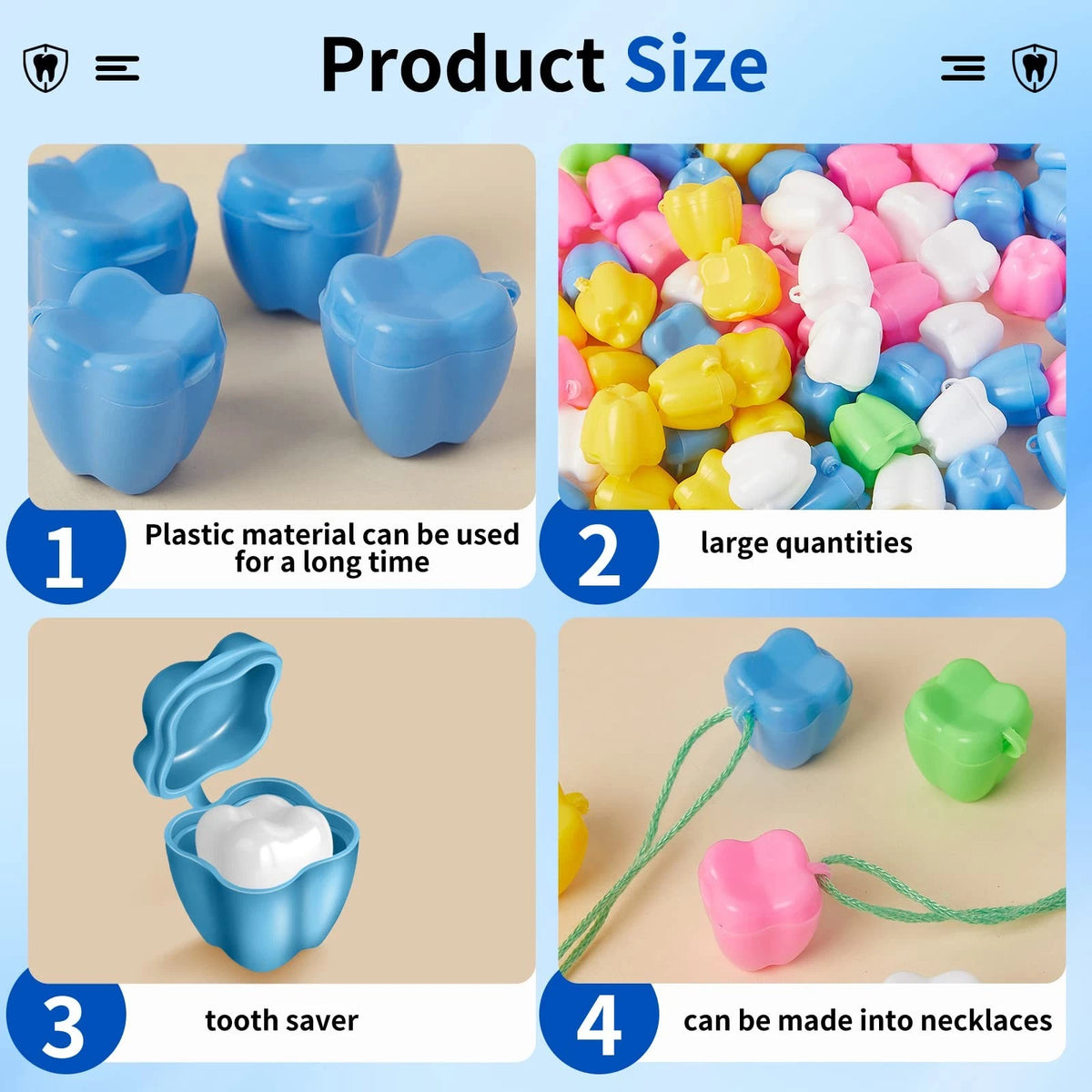 150 Pcs Colorful Tooth Savers Box for Dental Use (Pink, Yellow, Green, White, Blue)