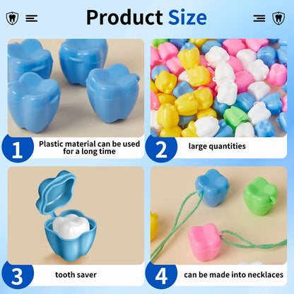 150 Pcs Colorful Tooth Savers Box for Dental Use (Pink, Yellow, Green, White, Blue)