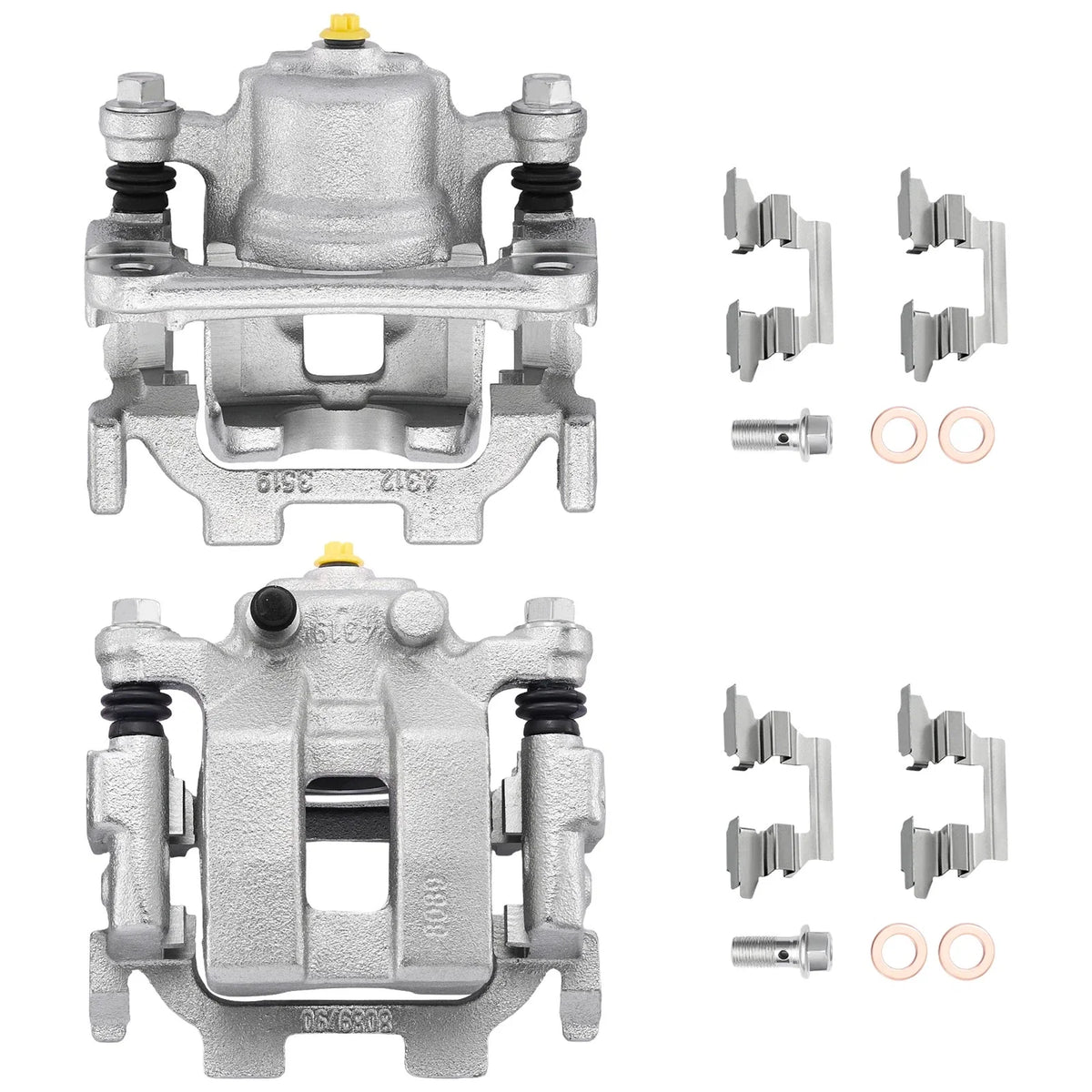 Pair Rear Disc Brake Calipers with Bracket for Nissan Murano (2009–2023)