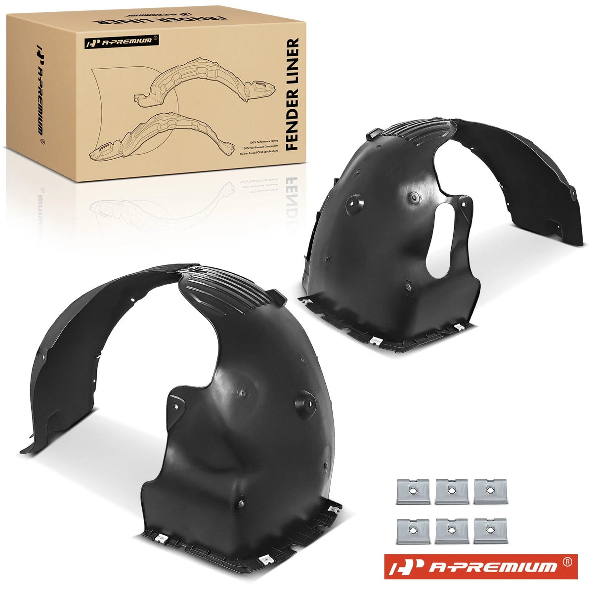 2X Front Inner Fender Liners for Hyundai Sonata (86812C2500, 86811C2500)