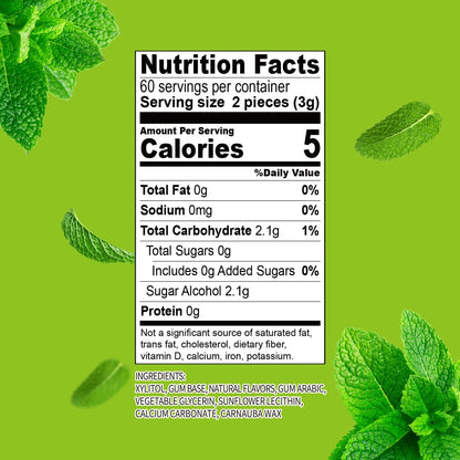 2X DC24 Daily Care Xylitol Gum, No Aspartame, Sugar-Free, 60 Count
