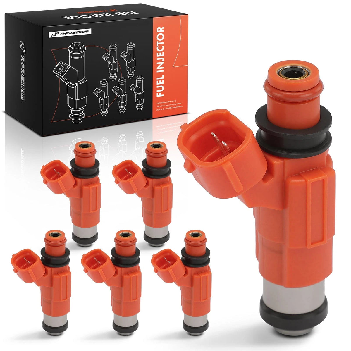 Set of 6 Fuel Injectors for Mitsubishi Eclipse (2000–2005) MD319791, FJ411