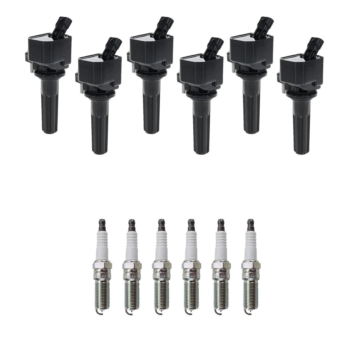 Set of 6 Ignition Coils & NGK Platinum Spark Plugs for Trailblazer L6 (2002–2009)