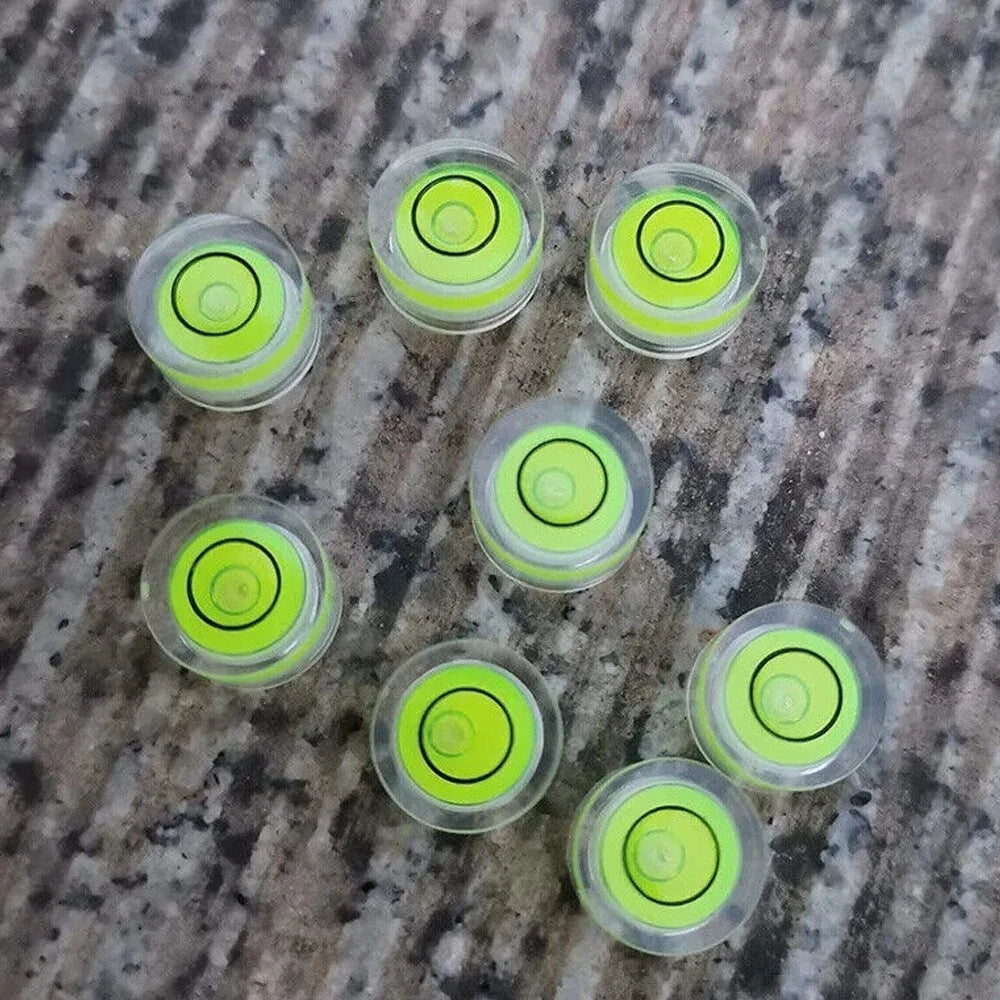 10Pcs Mini Circular Bullseye Bubble Levels 20 x 9mm for Layout (Non Adhesive)