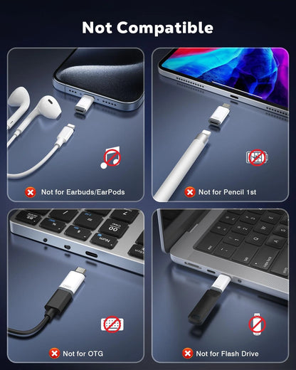 4X Lightning to USB C Adapter for iPhone 17 Air