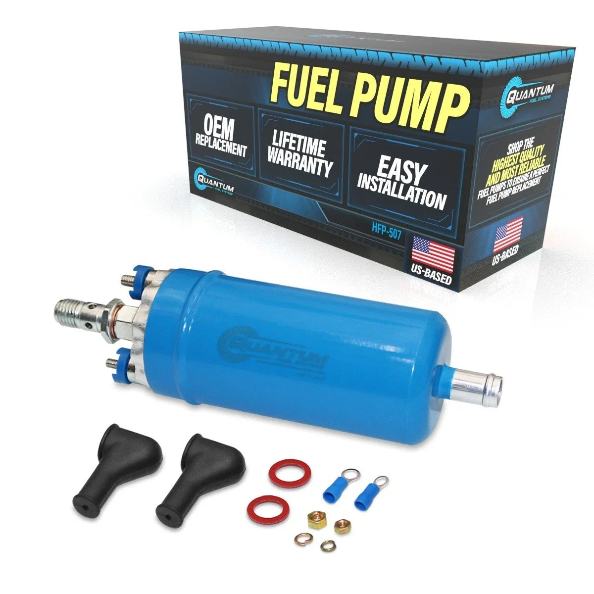 External Inline Fuel Pump QFS for Porsche 924 944 (1987–1988)