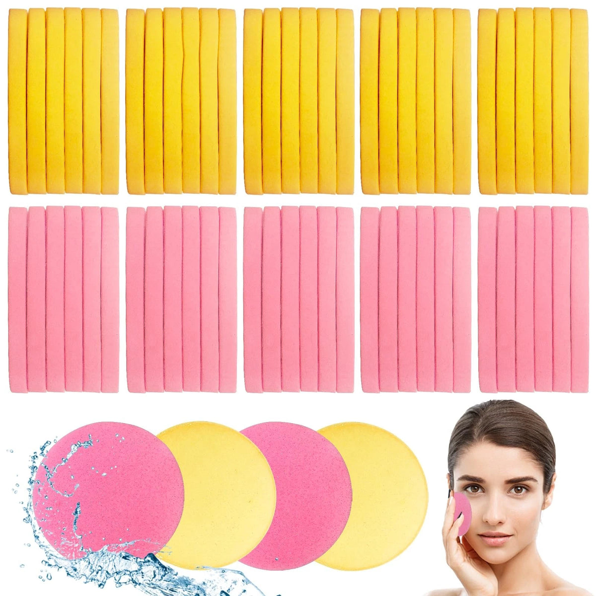 120 Pcs Compressed Facial Sponge for Face (Pack of 1)