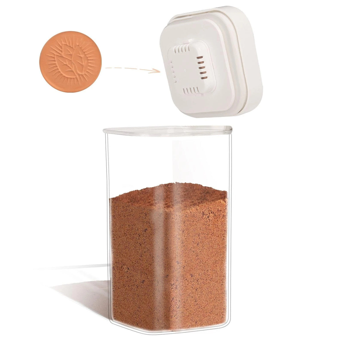 Airtight Brown Sugar Keeper Container with Terracotta Lid