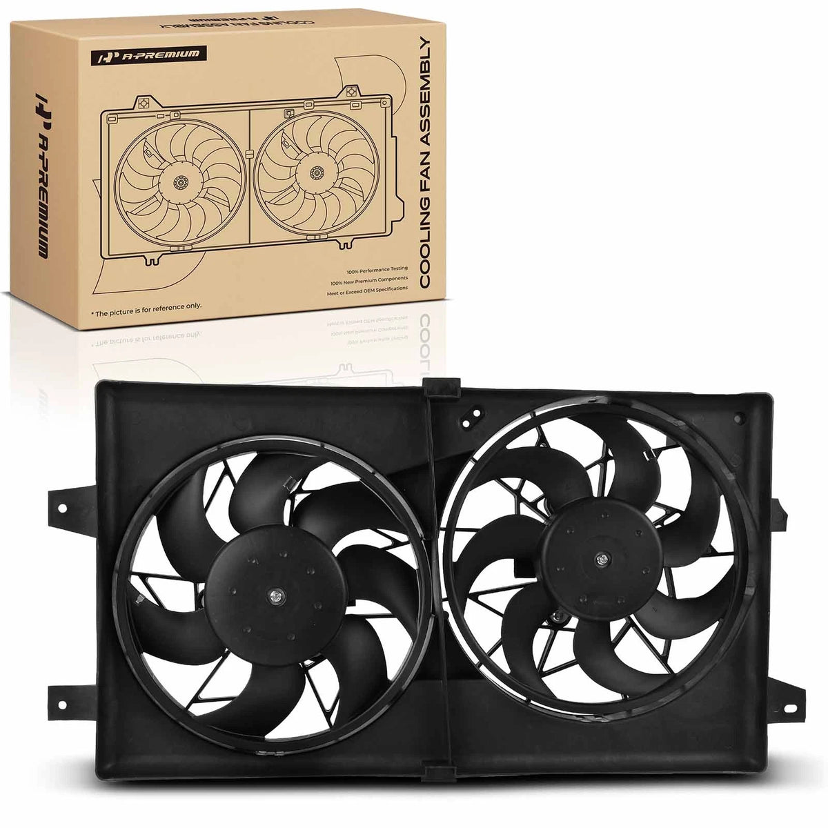 Dual Cooling Fan Assembly w/ Shroud for Chrysler Sebring (2001–2006) - 5019290AA, 5019291AA, 5019292, 5019293AA, CH3115122