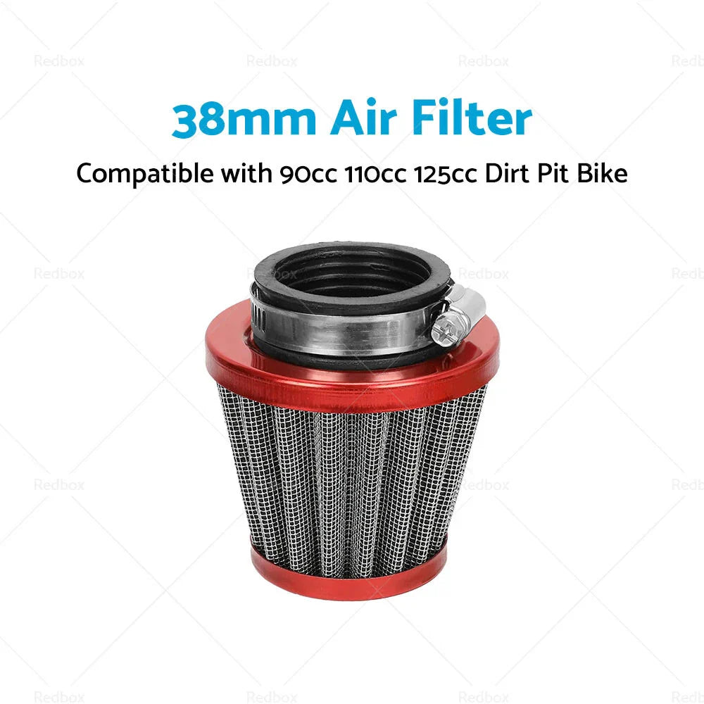 38mm Air Filter Pod Cleaner for 110cc 125cc Motorcycle PIT Dirt Bike