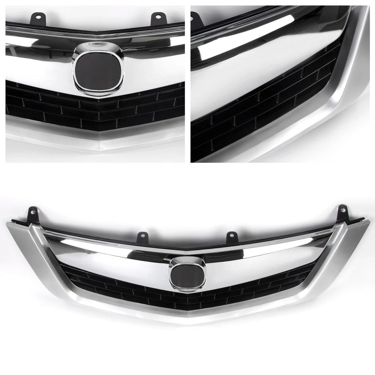 Front Upper Grille Mesh Cover Chrome for Acura TSX (2009–2010)