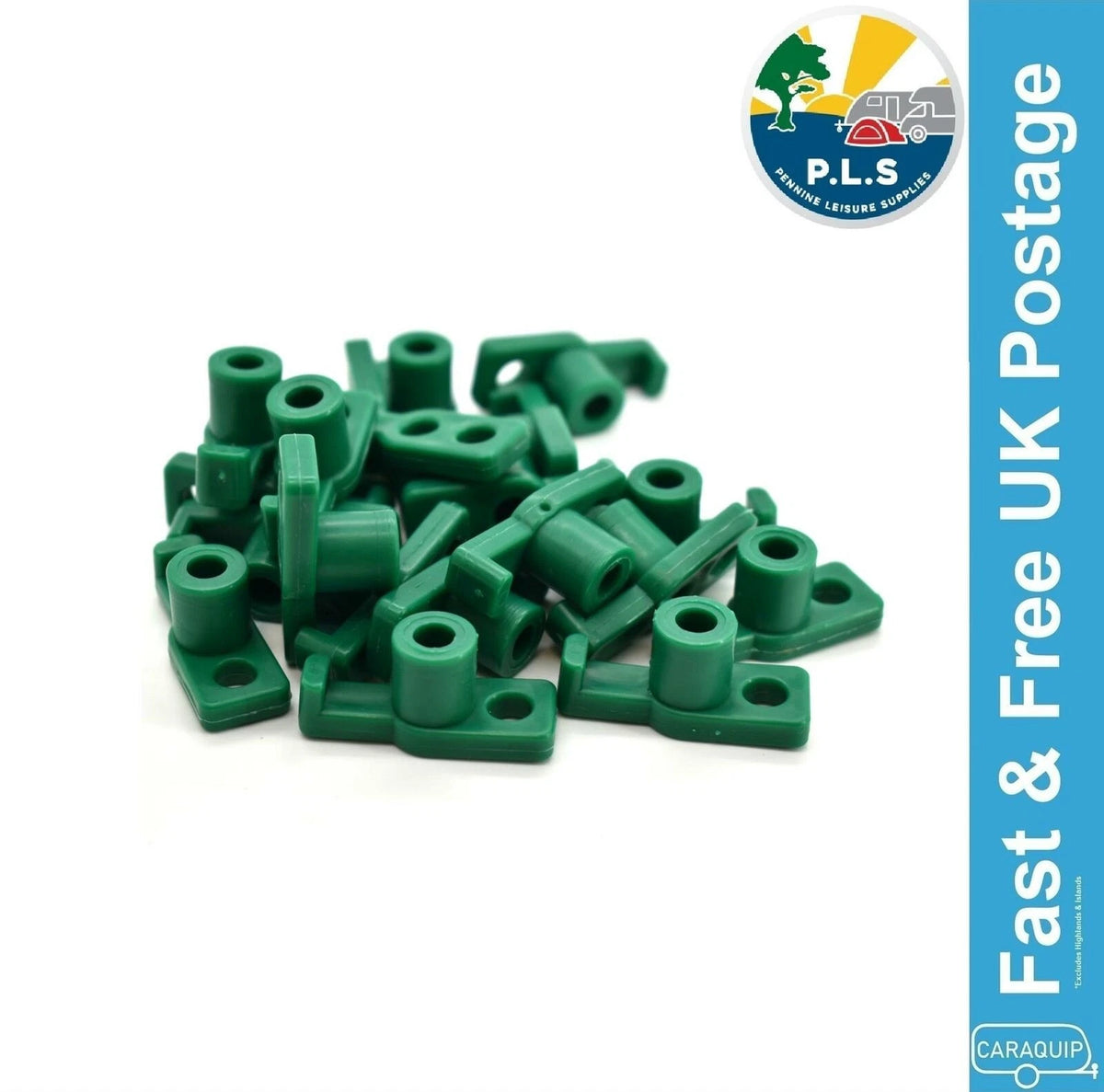 Set of 20 Tent Pegs for Awning - Green Hook Tops 6009991