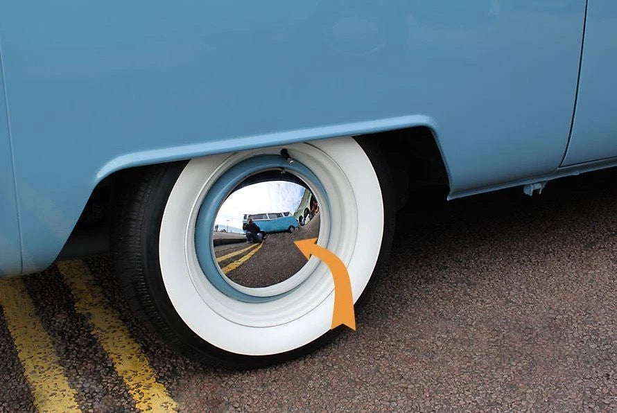 Stainless Steel Baby Moon Hubcap for VW Karmann Ghia (1968–1974)