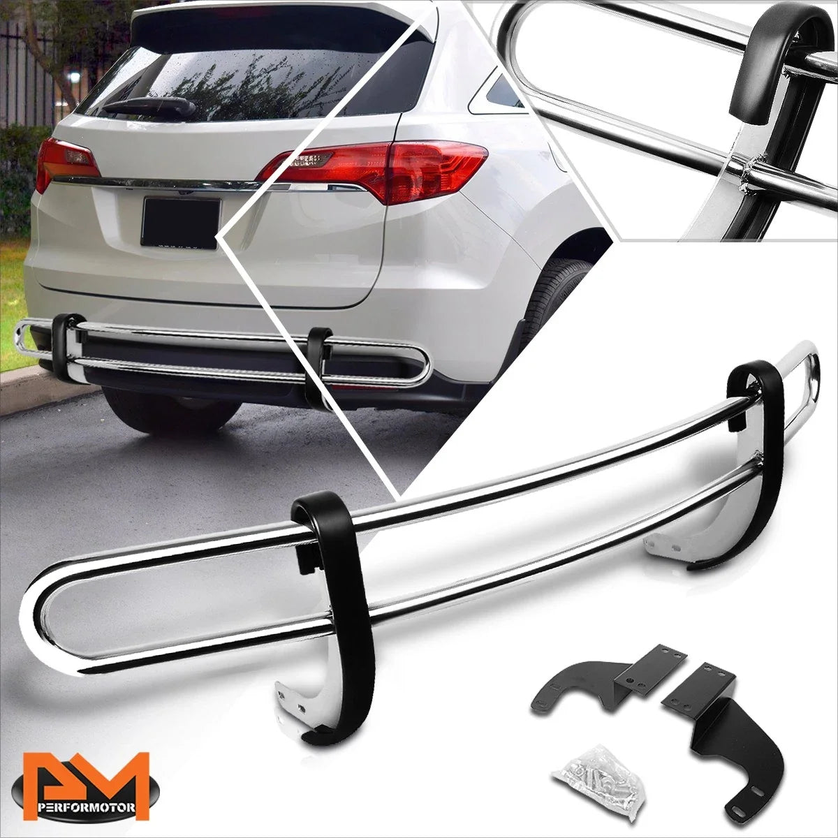 Stainless Steel Rear Bumper Protector for Acura MDX (2007–2013)