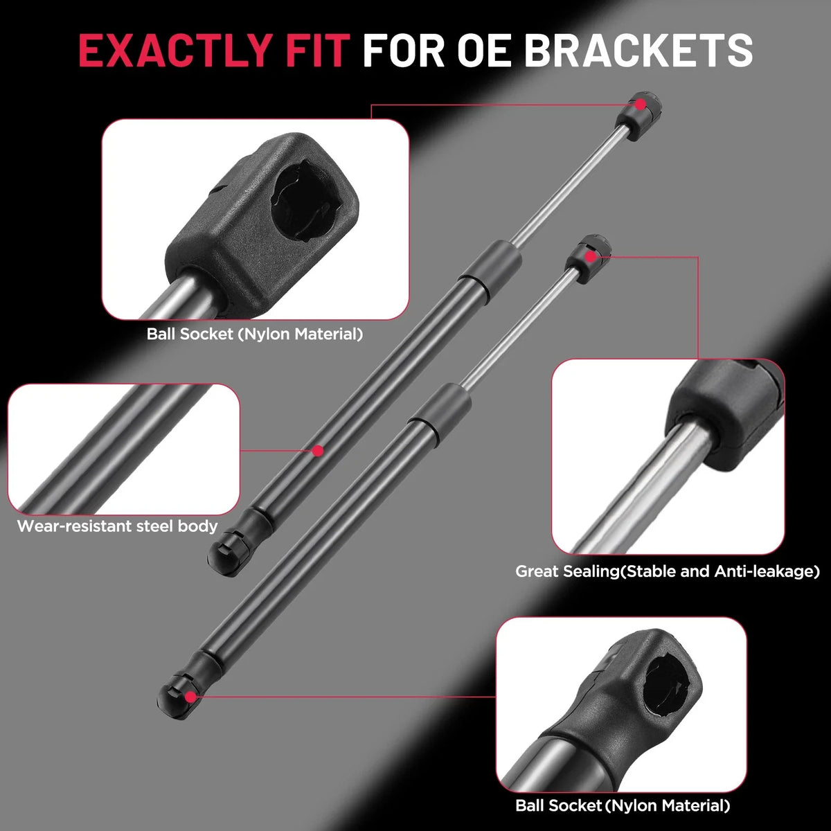 Front Hood Lift Supports for Nissan Murano (2015–2022)