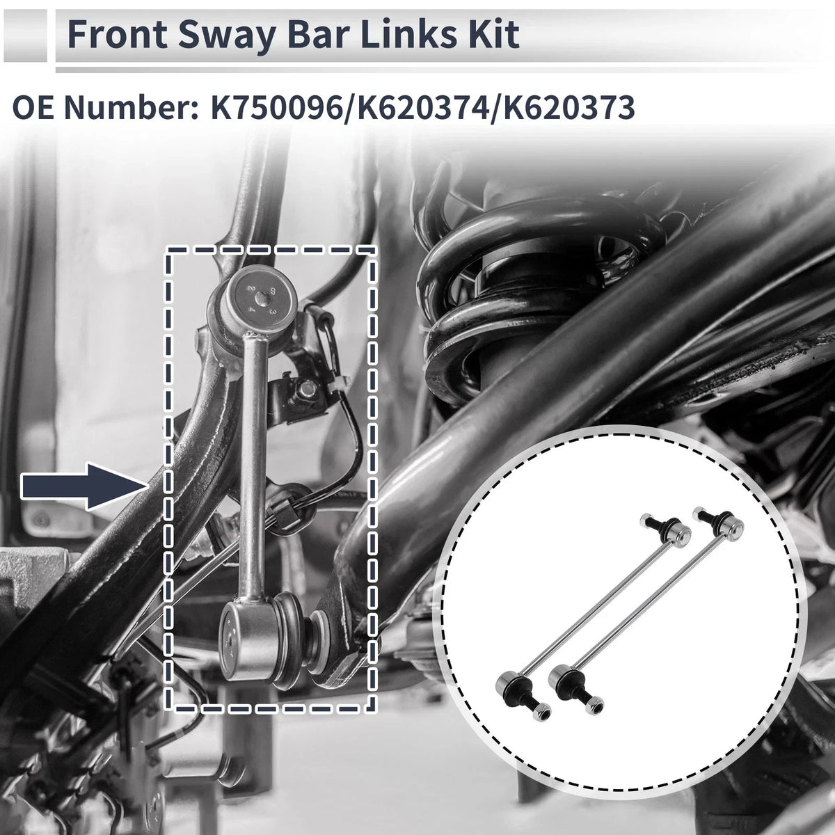 Front Stabilizer Bar Links for Nissan Sentra (2007–2012) No.K750096