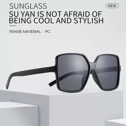 Oversized Flat Top Sunglasses for Women - Fashion Sunnies with Case