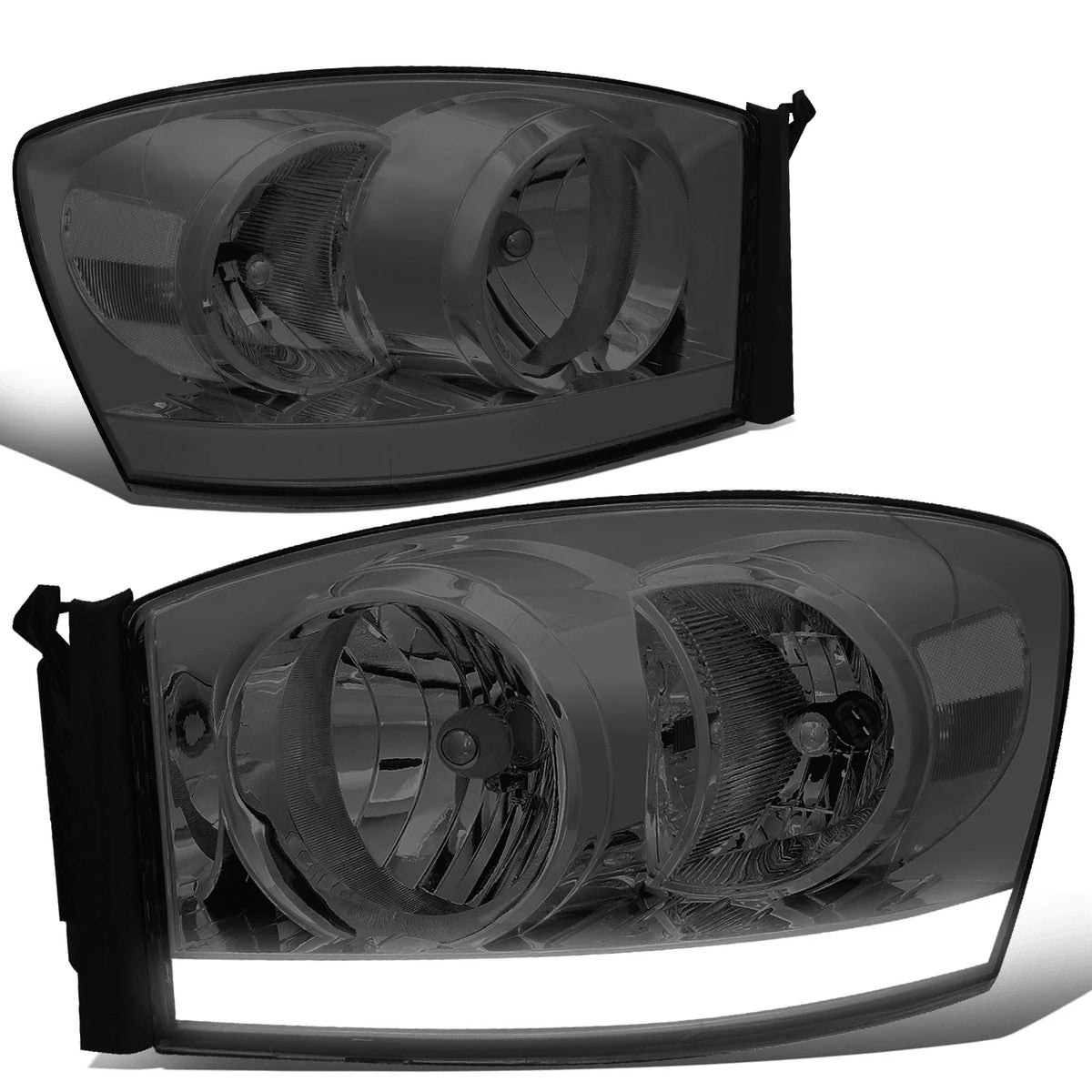 LED DRL Headlight for Dodge Ram Pickup (2006–2009) Smoked Housing