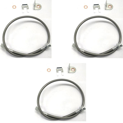 Stainless Extended Brake Lines for Jeep Cherokee XJ ZJ Wrangler YJ TJ (TOOL23-02, 89715)