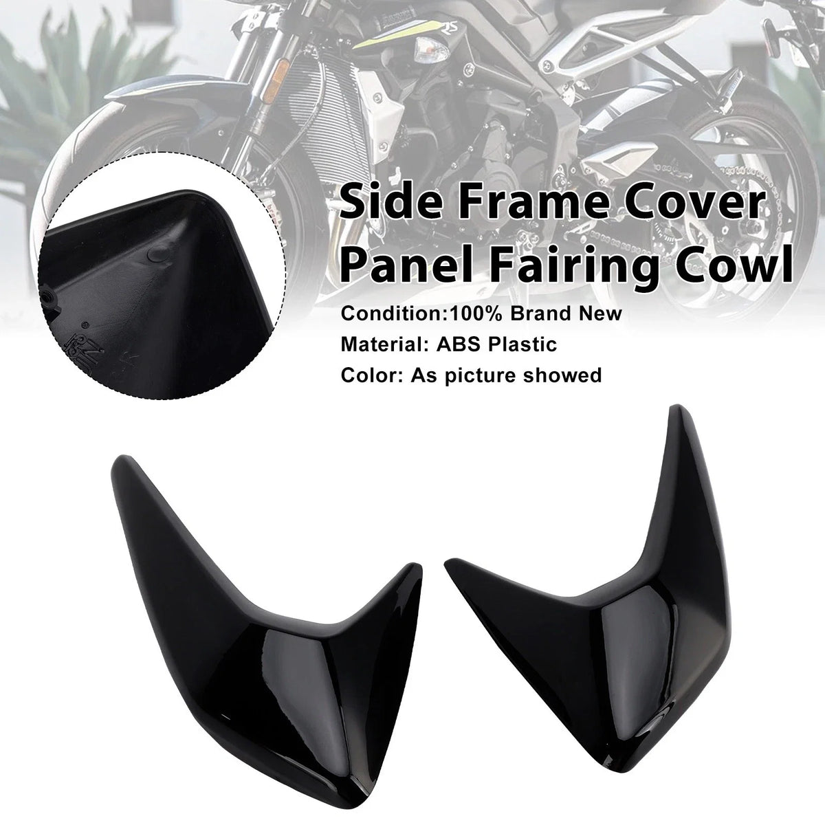 Side Frame Cover Panel for Triumph Street Triple 765 R/RS (2020–2022) Black A0