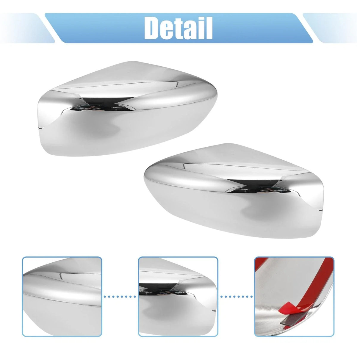 Pair Chrome Plated Full Mirror Covers for Nissan Altima (2013–2018)