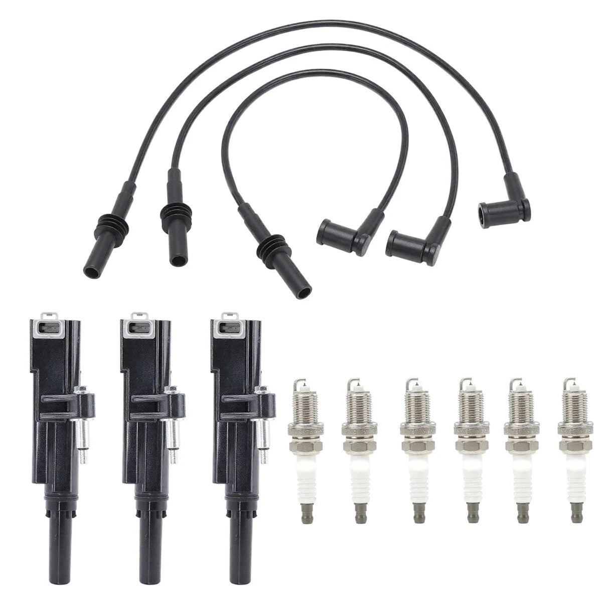 Ignition Coil and Spark Plug Kit for Ram 1500, Jeep Liberty, Dodge Nitro (2009–2012) - 18120498, UF640, 5149199AA, 5C1709, C1652, E1140, CLS1324