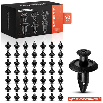 50Pcs 8mm Nylon Bumper Retainer Clips for Mitsubishi