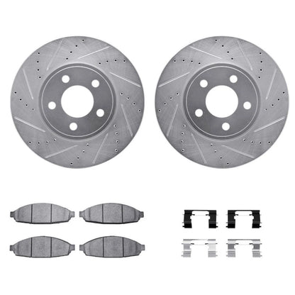Rotor Set with Brake Pads for Ford Crown Victoria (2003–2011) ALX-PAU-DF-7512-56109-CLA2
