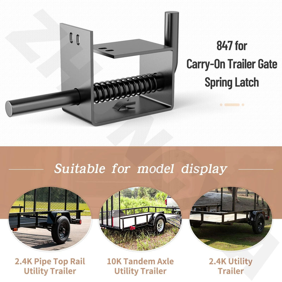 2 Pack Trailer Gate Spring Latch Kit for Trailer (No Specific Years)