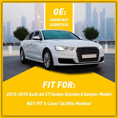 Pair Fog Light Lamp Cover Grille for Audi A6 C7 (2012–2015)