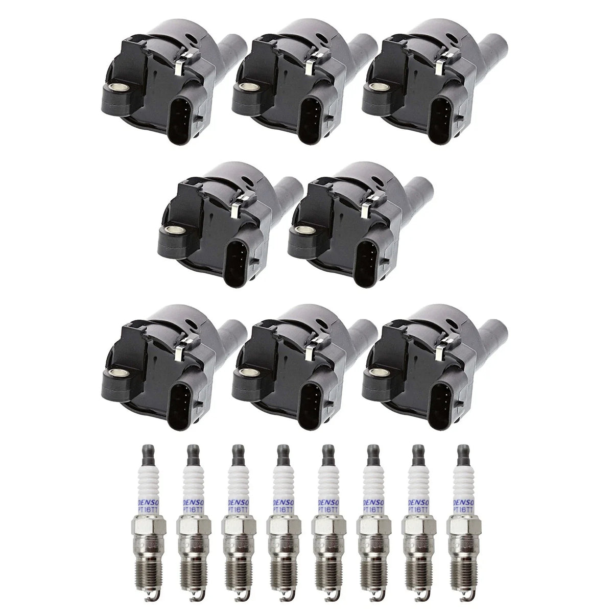 Denso 8 Ignition Coils & 8 Platinum Spark Plugs for Yukon XL 1500 2500