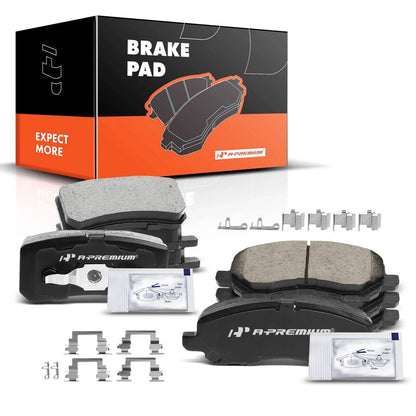 Set of 8 Ceramic Brake Pads for Mitsubishi Outlander (2007–2013)