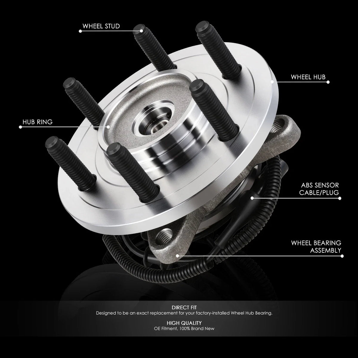 Front Wheel Hub Bearing Assembly for Ford F-150 Heritage 4WD (2004–2005)