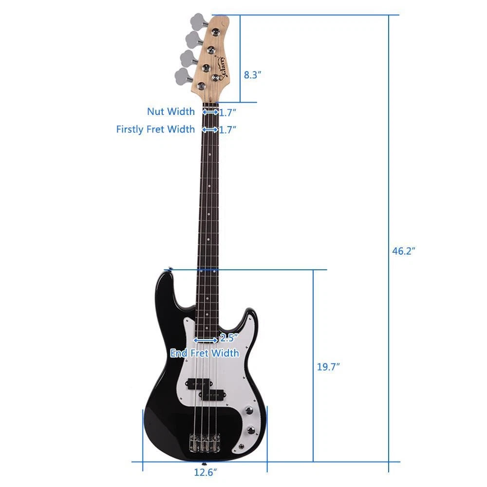 Basswood Electric Guitar for 4-String Bass