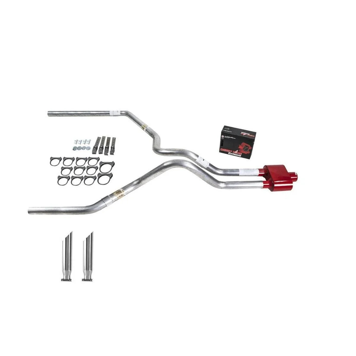 Dual Exhaust Pipe 2.5" for F150 (1987–1994) Cherry Bomb Extreme SC Tip