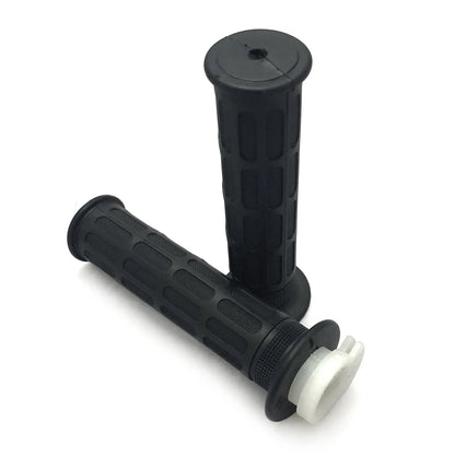 Set of 2 Rubber Handlebar Grips for Motorcycle Cafe Racer