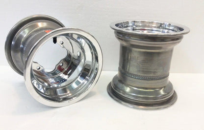 DWT Polished A5 Rolled Lip Rear Rims 8x8 for TRX 450R 400EX 250R 300EX (2004–2023)